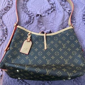 Classic Monogram Shoulder Bag - Red and Brown